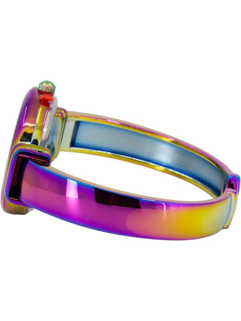 Women's Iridescent Pearl Cuff Bracelet Quartz Movement Metal hinged Wrist Watch - Picture 6 of 7